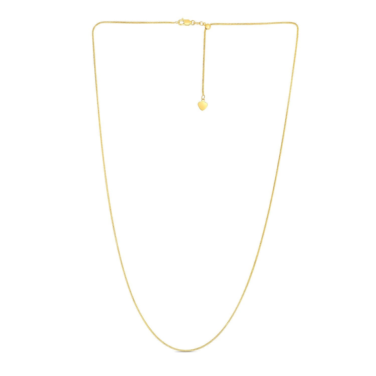 14k Yellow Gold Adjustable Franco Chain (1.00 mm) - Coolpeacock