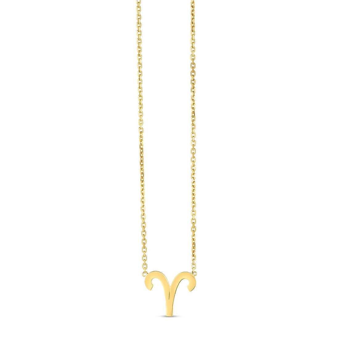 14K Yellow Gold Aries Necklace - Coolpeacock
