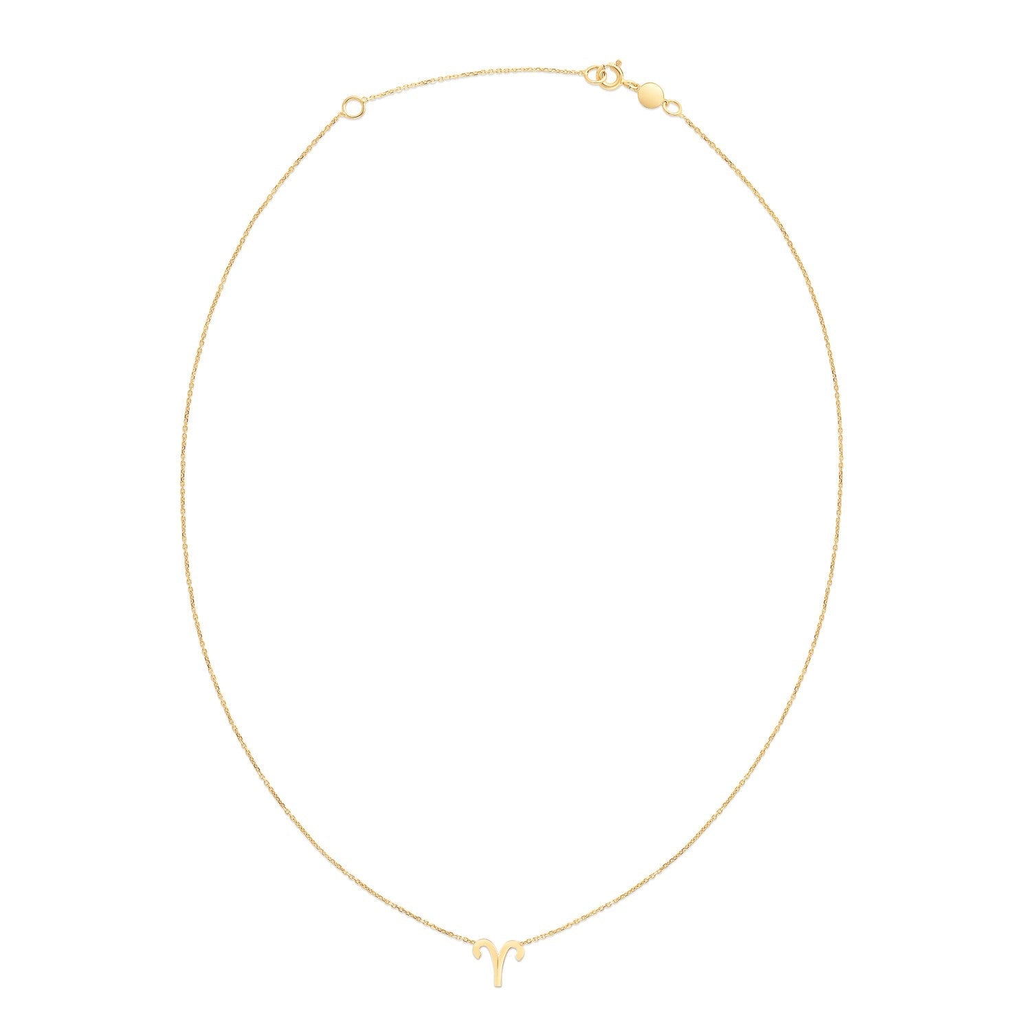 14K Yellow Gold Aries Necklace - Coolpeacock