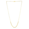 14k Yellow Gold Bead Paperclip Necklace - Coolpeacock