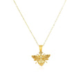 14K Yellow Gold Bee Necklace - Coolpeacock