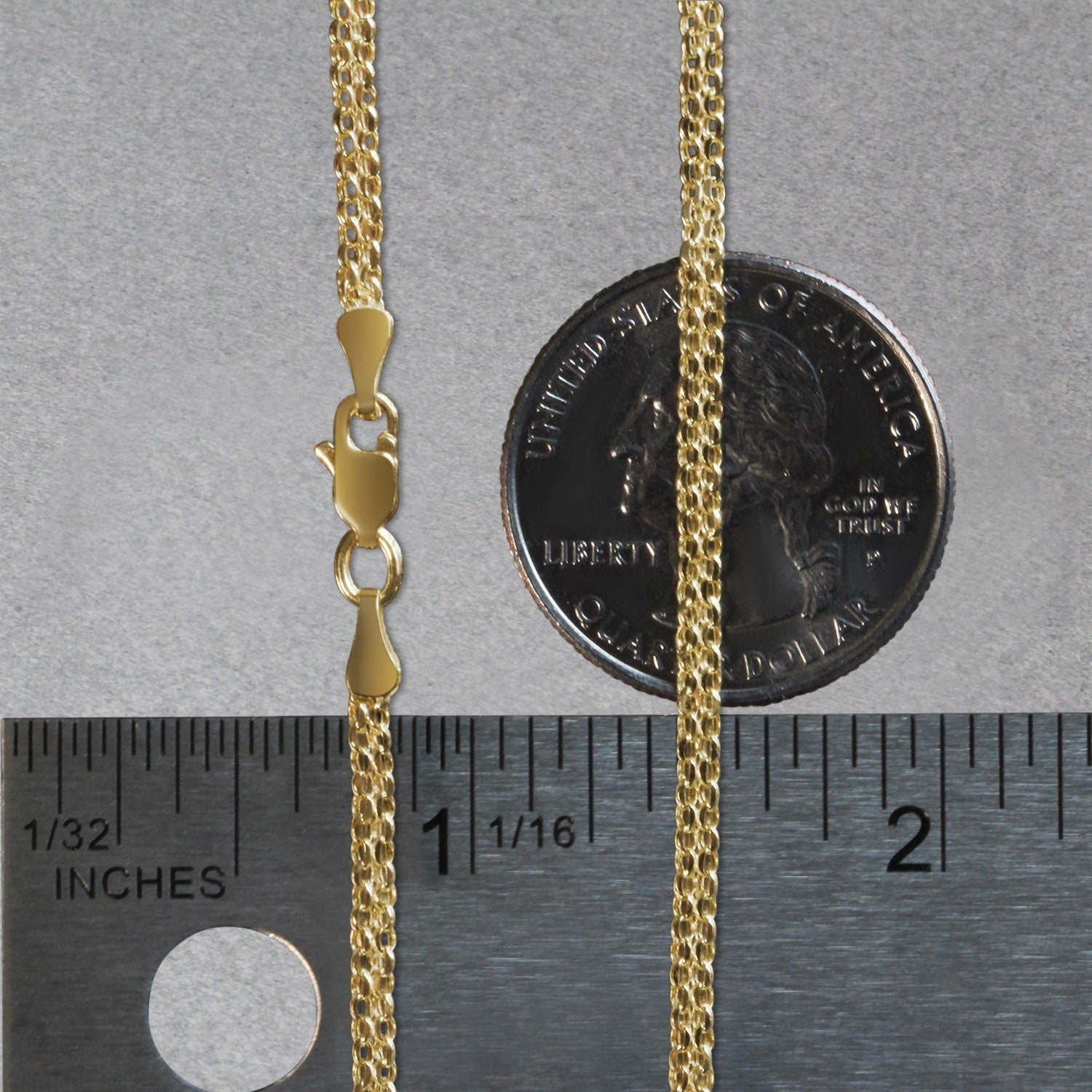 14k Yellow Gold Bismark Bracelet (2.50 mm) - Coolpeacock