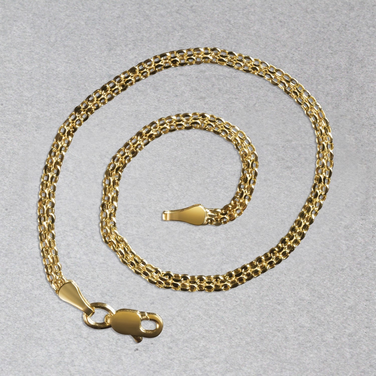 14k Yellow Gold Bismark Bracelet (2.50 mm) - Coolpeacock