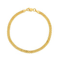 14k Yellow Gold Bismark Bracelet (3.50 mm) - Coolpeacock