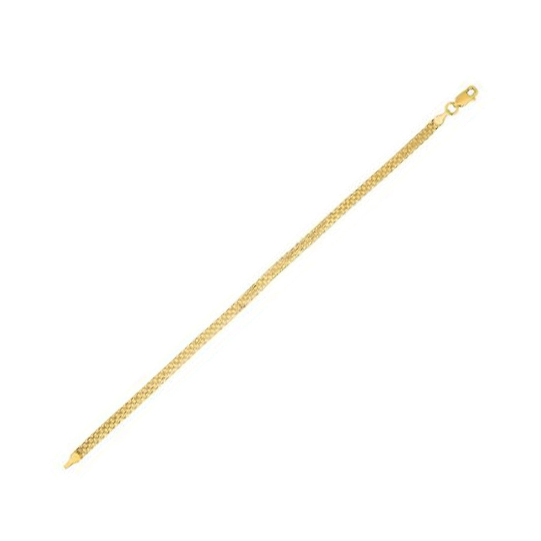 14k Yellow Gold Bismark Bracelet (3.50 mm) - Coolpeacock