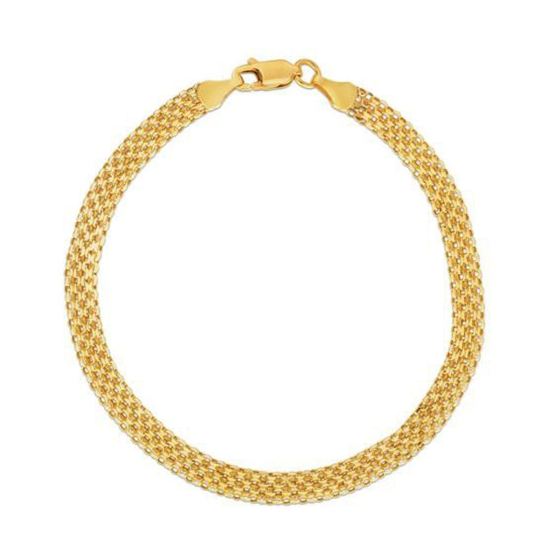 14k Yellow Gold Bismark Bracelet (4.70 mm) - Coolpeacock