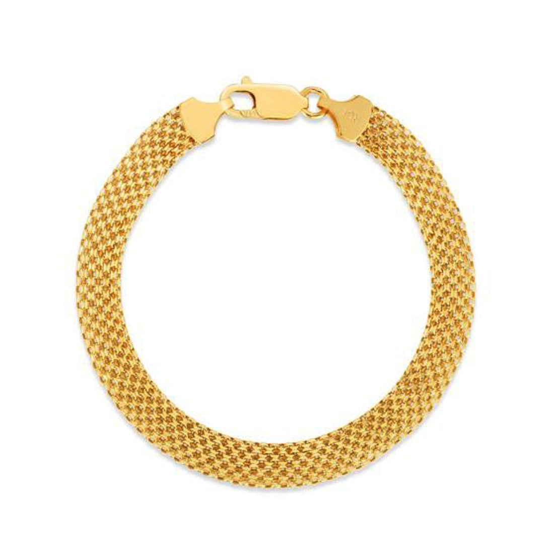 14k Yellow Gold Bismark Bracelet (7.00 mm) - Coolpeacock