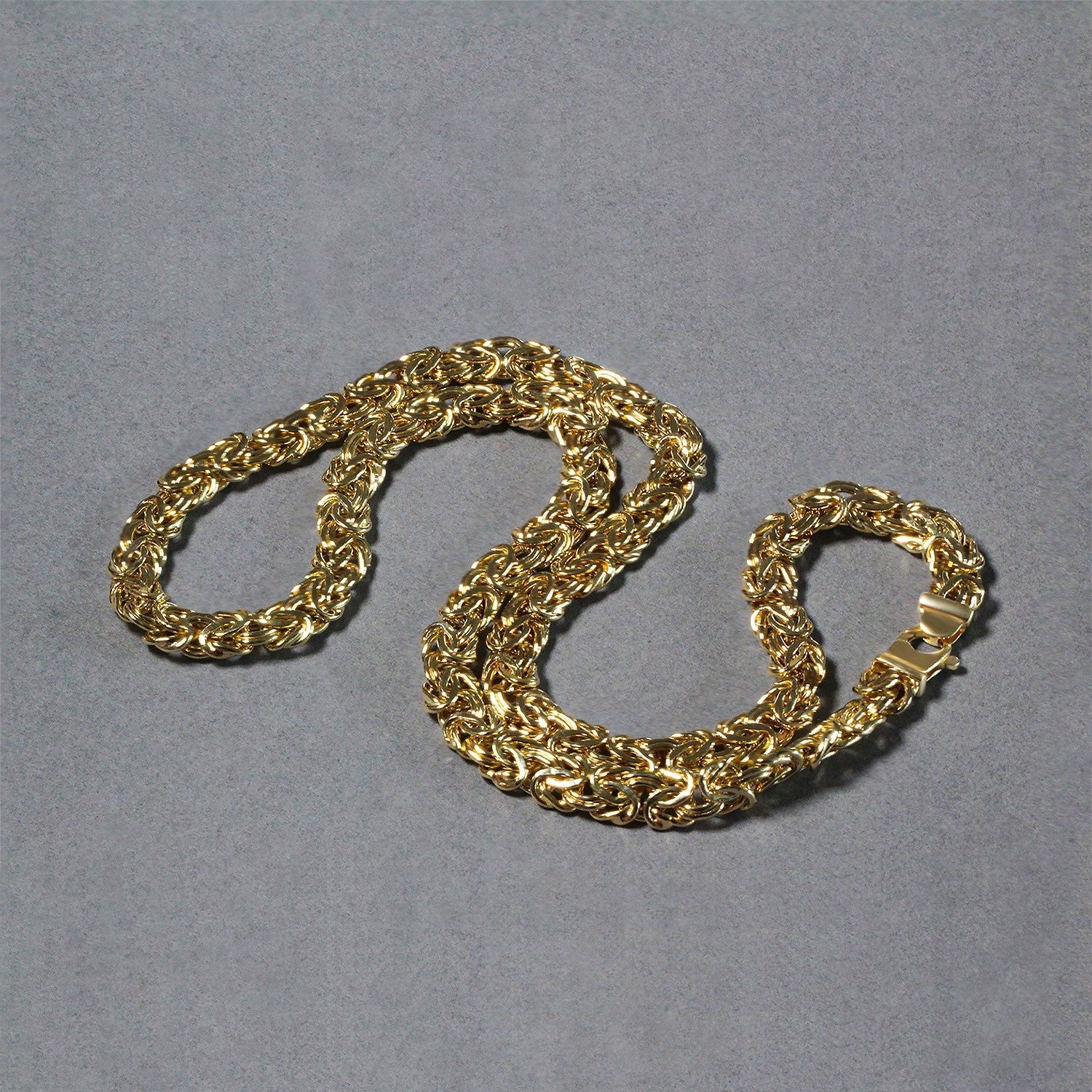 14k Yellow Gold Byzantine Motif Chain Necklace - Coolpeacock