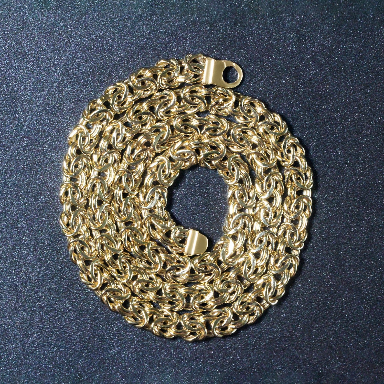 14k Yellow Gold Byzantine Motif Chain Necklace - Coolpeacock