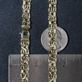 14k Yellow Gold Byzantine Motif Chain Necklace - Coolpeacock