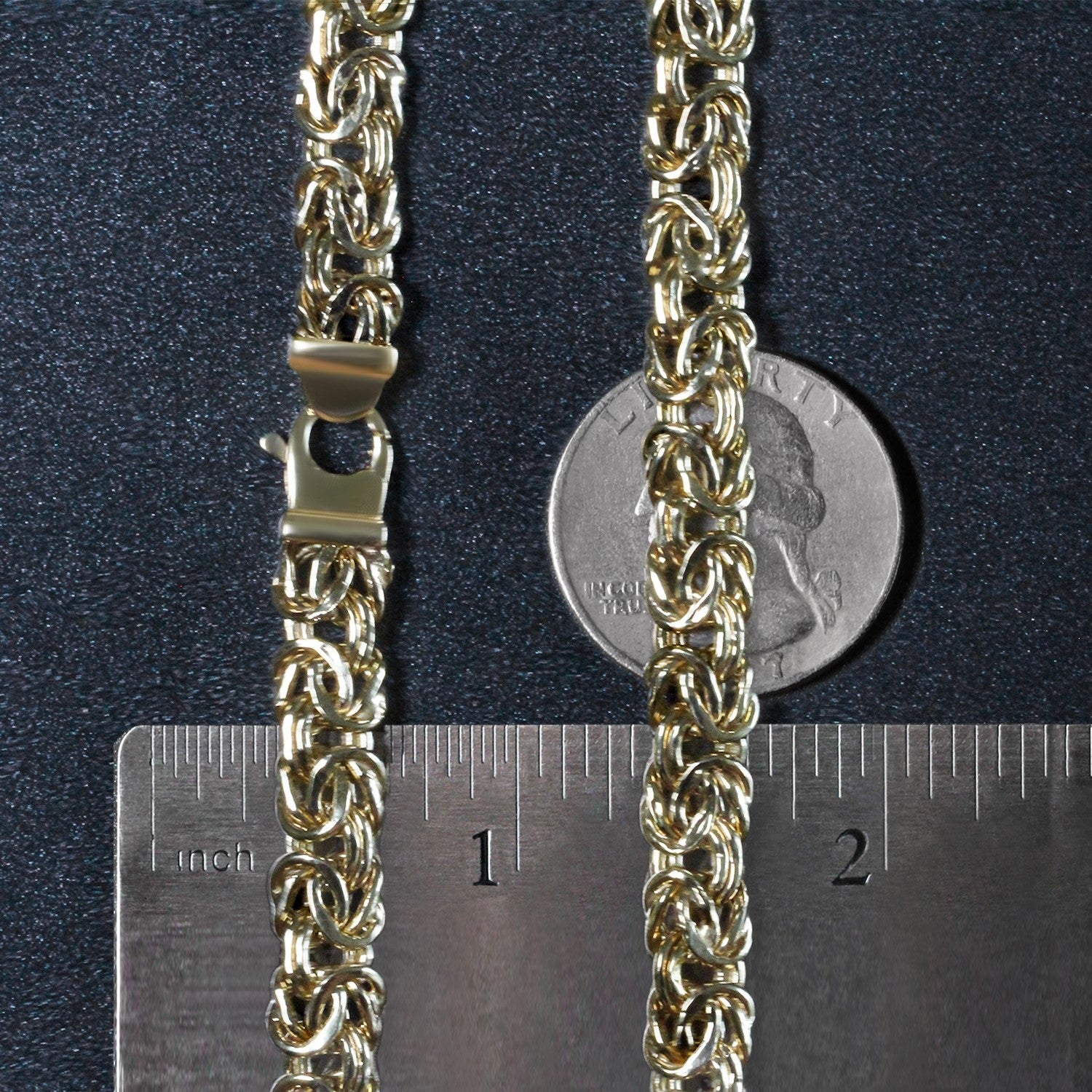 14k Yellow Gold Byzantine Motif Chain Necklace - Coolpeacock