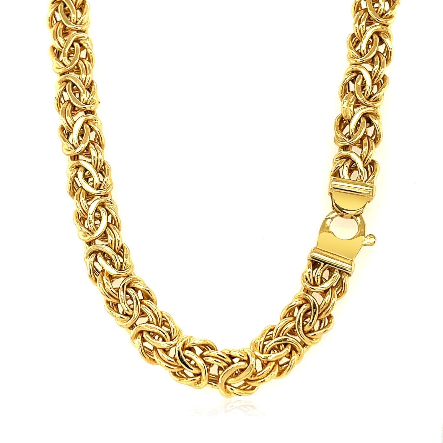 14k Yellow Gold Byzantine Motif Chain Necklace - Coolpeacock