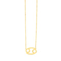 14K Yellow Gold Cancer Necklace - Coolpeacock