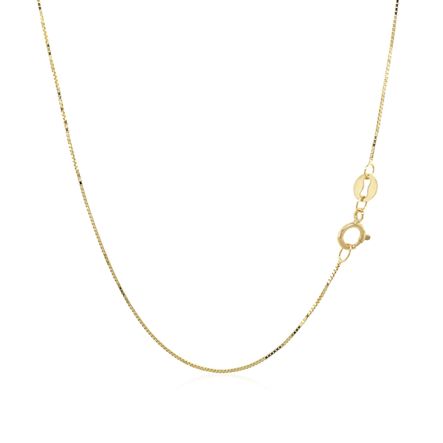14k Yellow Gold Classic Box Chain (0.60 mm) - Coolpeacock
