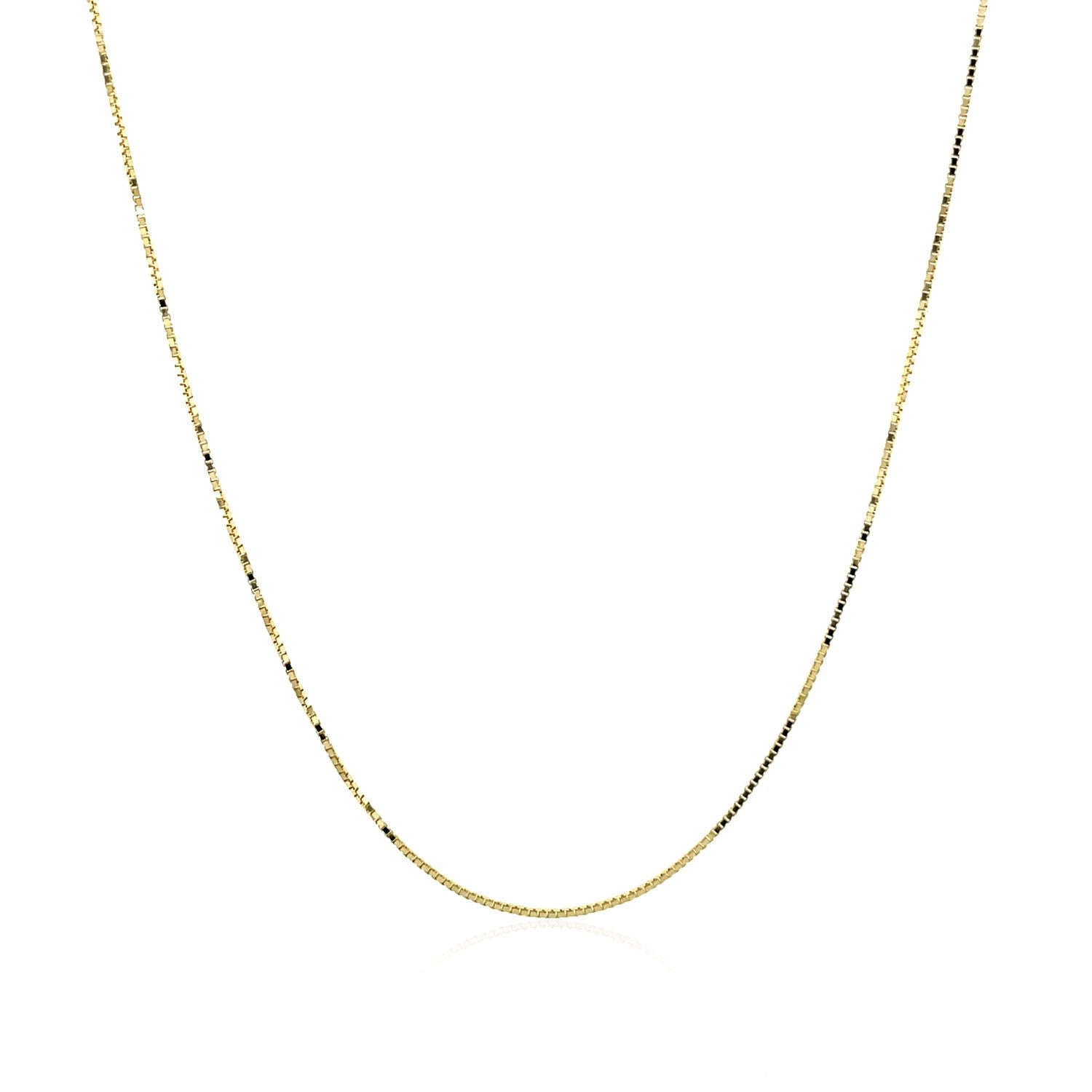 14k Yellow Gold Classic Box Chain (0.60 mm) - Coolpeacock