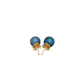 14k Yellow Gold Cultured Black Pearl Stud Earrings (6mm) - Coolpeacock