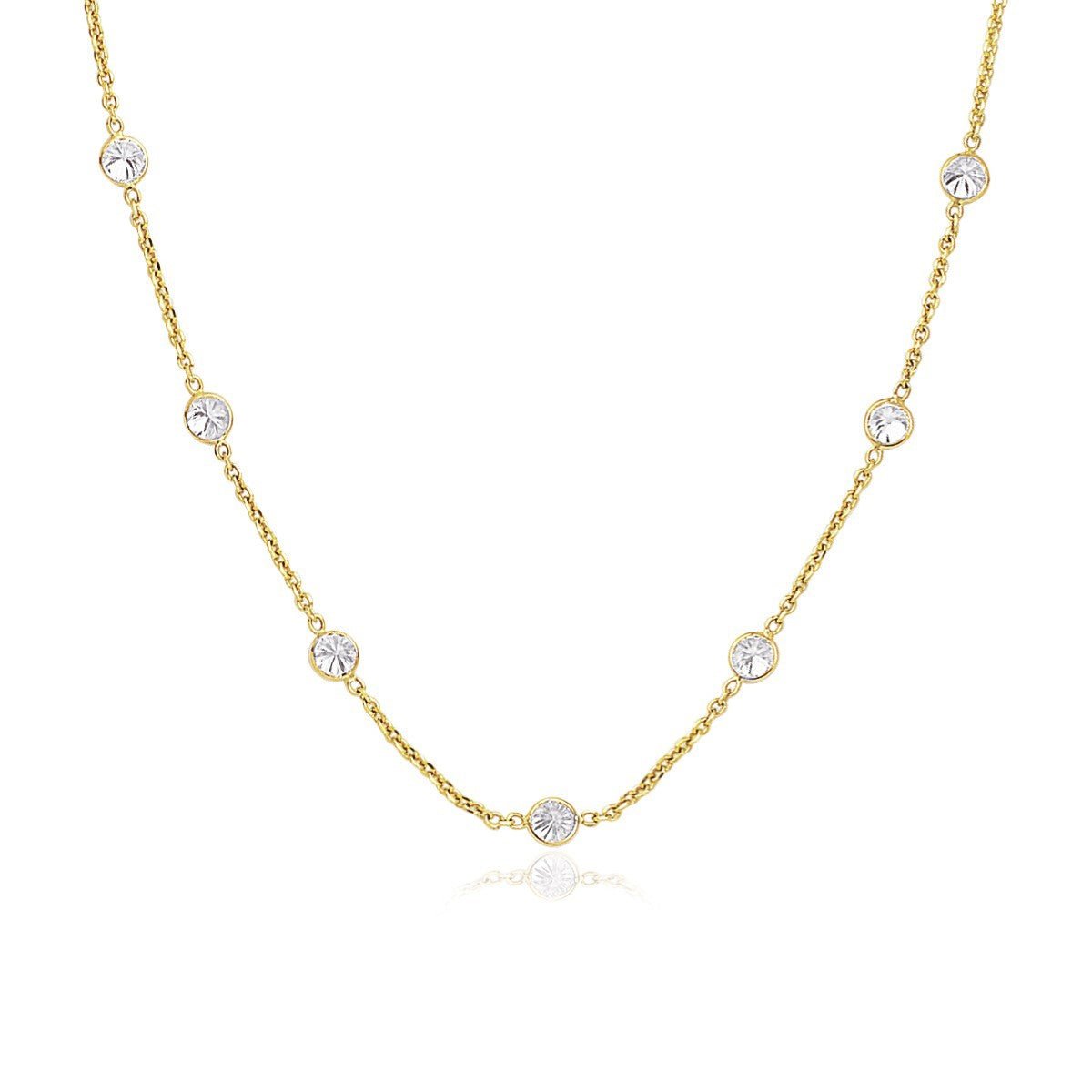 14k Yellow Gold CZ By the Yard Long Links - Coolpeacock