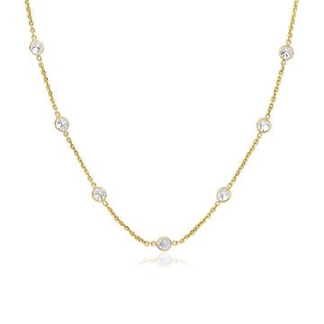 14k Yellow Gold CZ By the Yard Long Links - Coolpeacock