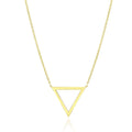 14k Yellow Gold Delta Symbol Chain Necklace - Coolpeacock