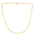 14k Yellow Gold Diamante Paperclip Chain Necklace (4.00 mm) - Coolpeacock