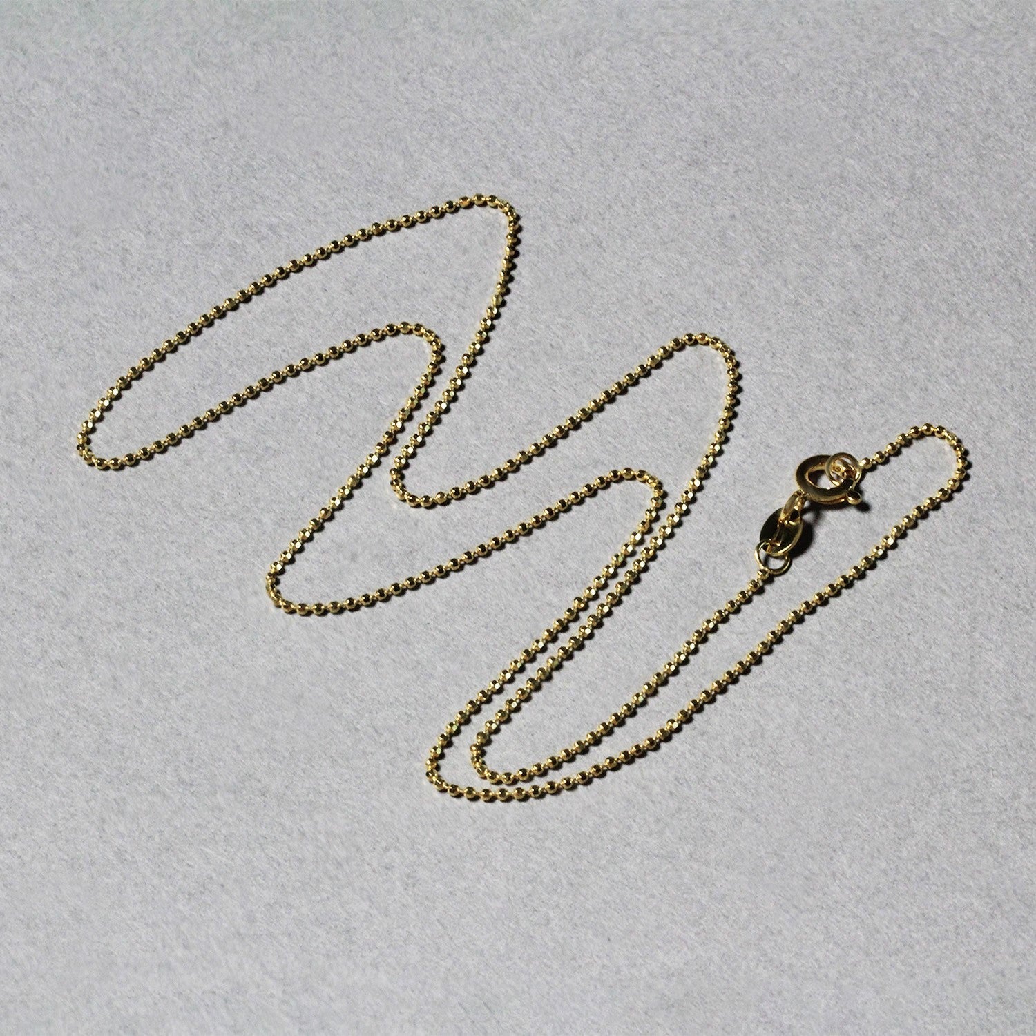 14k Yellow Gold Diamond - Cut Bead Chain (0.90 mm) - Coolpeacock