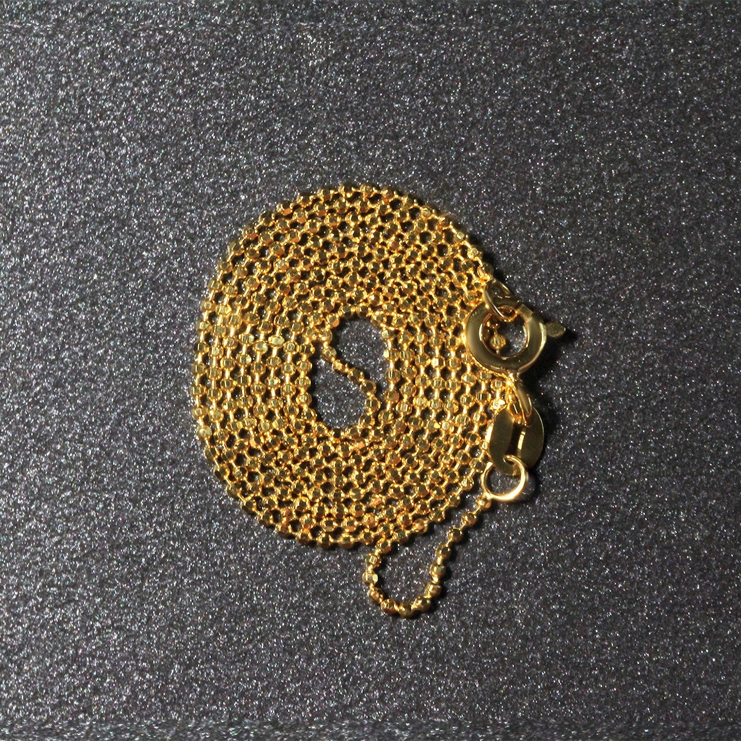 14k Yellow Gold Diamond - Cut Bead Chain (0.90 mm) - Coolpeacock
