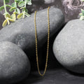 14k Yellow Gold Diamond Cut Cable Link Chain (1.30 mm) - Coolpeacock