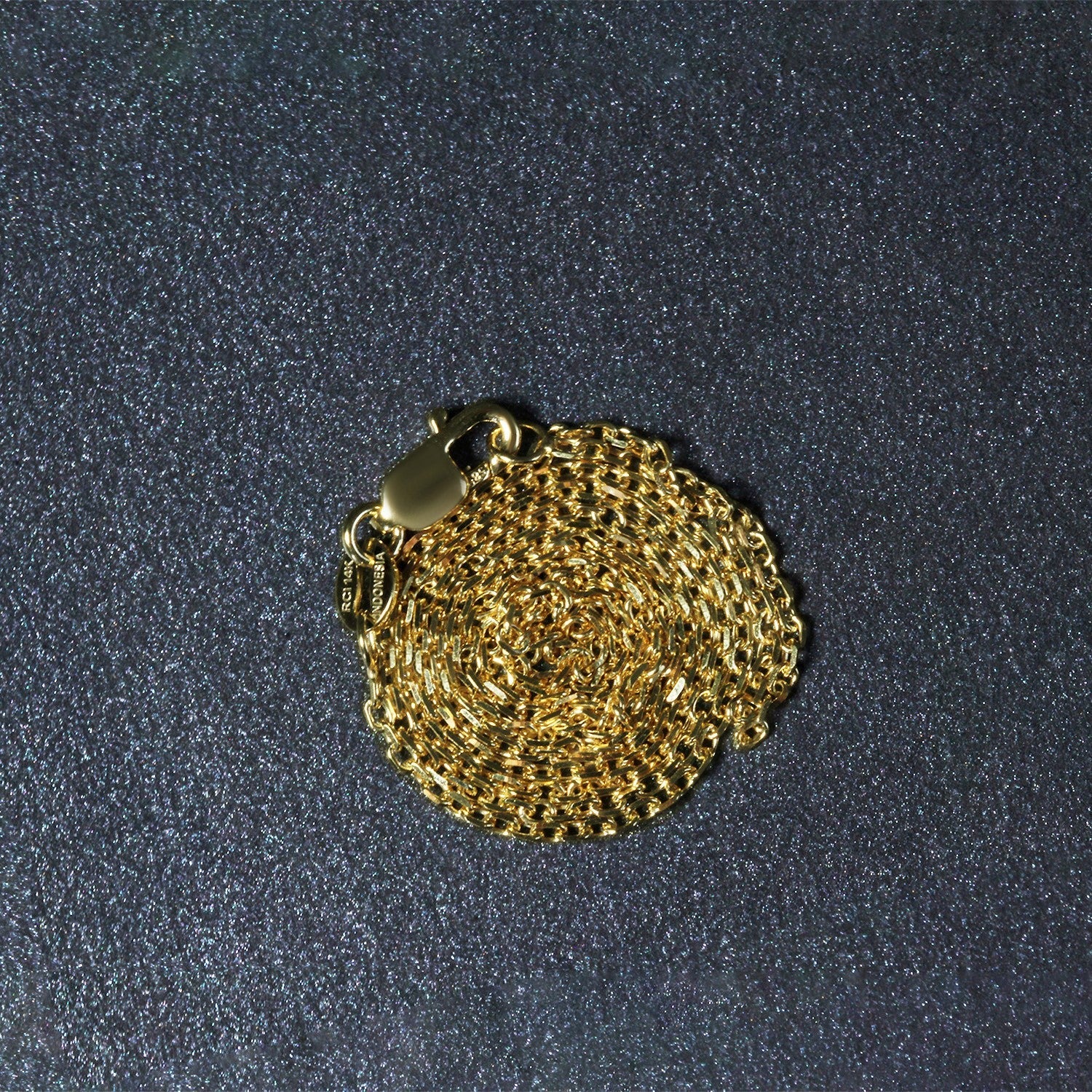 14k Yellow Gold Diamond Cut Cable Link Chain (1.30 mm) - Coolpeacock