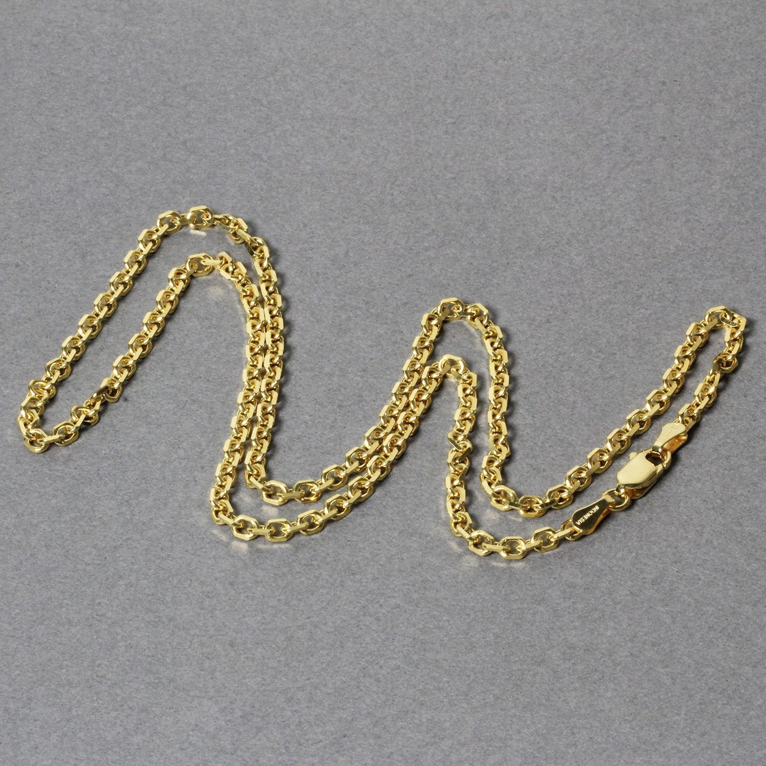 14k Yellow Gold Diamond Cut Cable Link Chain (2.90 mm) - Coolpeacock