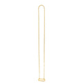 14k Yellow Gold Elongated Link Paperclip Necklace - Coolpeacock