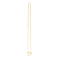 14k Yellow Gold Elongated Link Paperclip Necklace - Coolpeacock