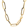 14k Yellow Gold Extra Wide Paperclip Chain Necklace - Coolpeacock