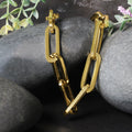 14k Yellow Gold Extra Wide Paperclip Chain Necklace - Coolpeacock