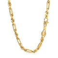 14k Yellow Gold Figaro Chain Necklace - Coolpeacock