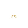 14k Yellow Gold Freshwater Cultured White Pearl Stud Earrings (4mm) - Coolpeacock