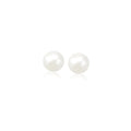 14k Yellow Gold Freshwater Cultured White Pearl Stud Earrings (4mm) - Coolpeacock