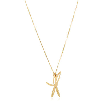 14k Yellow Gold High Polish Dragonfly Necklace - Coolpeacock