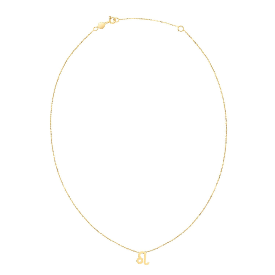 14K Yellow Gold Leo Necklace - Coolpeacock