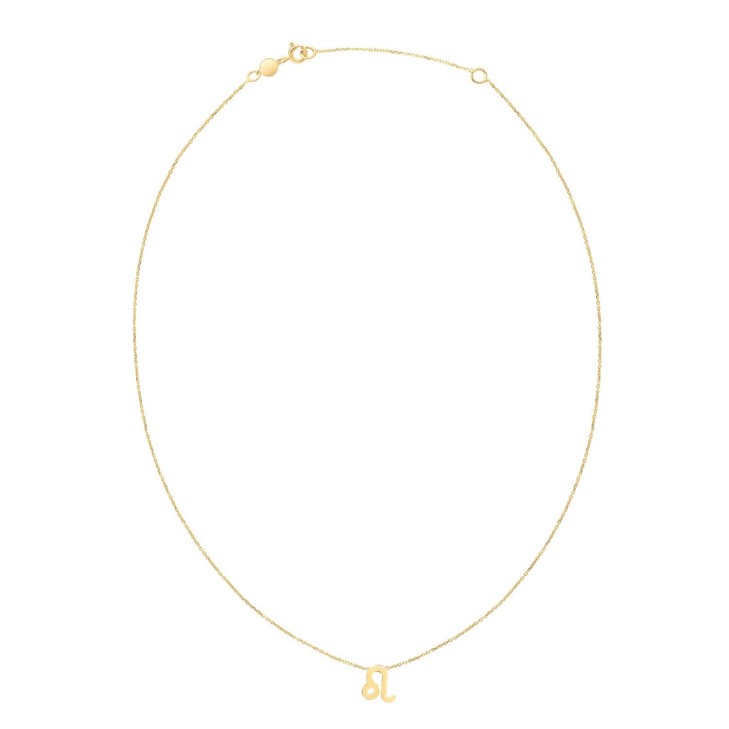 14K Yellow Gold Leo Necklace - Coolpeacock