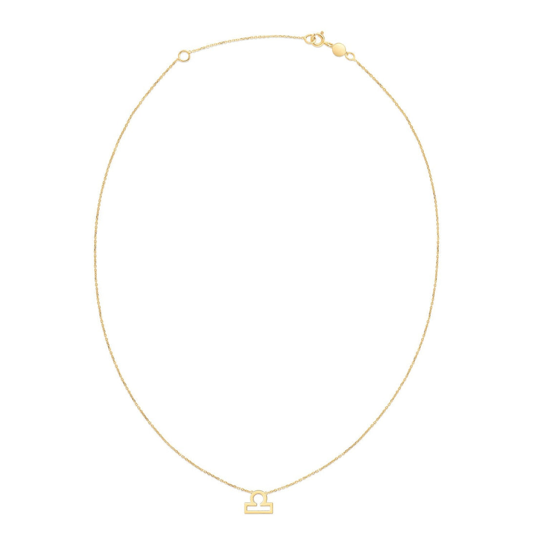 14K Yellow Gold Libra Necklace - Coolpeacock