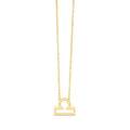 14K Yellow Gold Libra Necklace - Coolpeacock