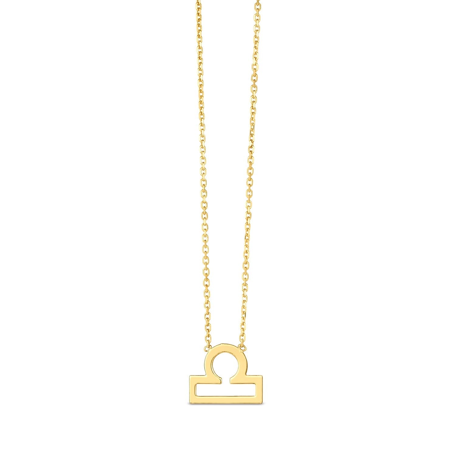 14K Yellow Gold Libra Necklace - Coolpeacock
