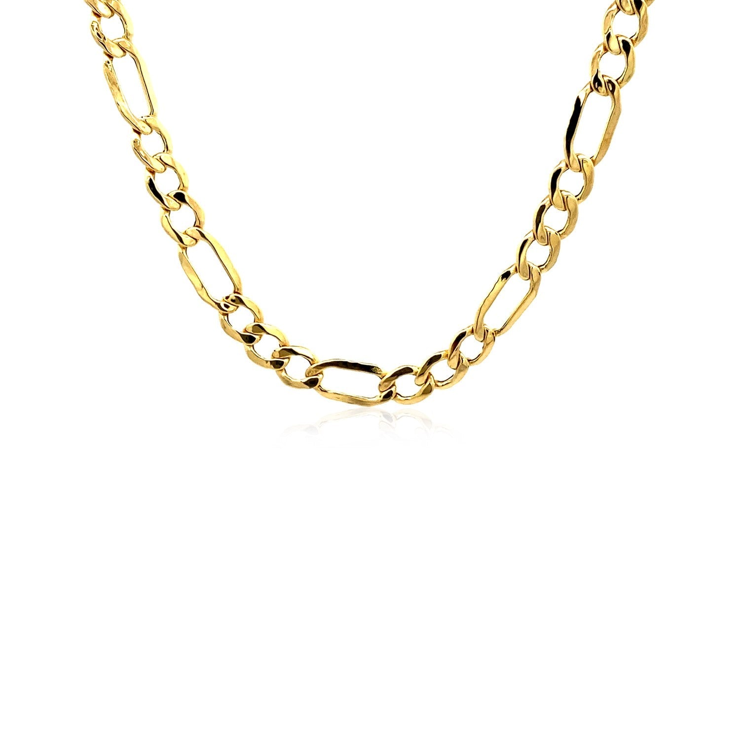 14k Yellow Gold Lite Figaro Chain (5.60 mm) - Coolpeacock