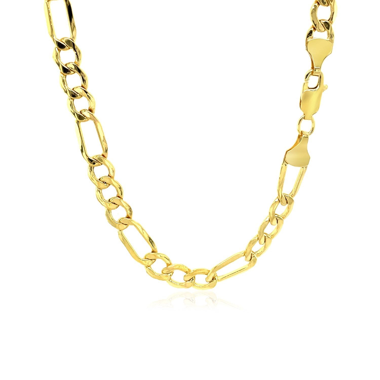 14k Yellow Gold Lite Figaro Chain (5.60 mm) - Coolpeacock
