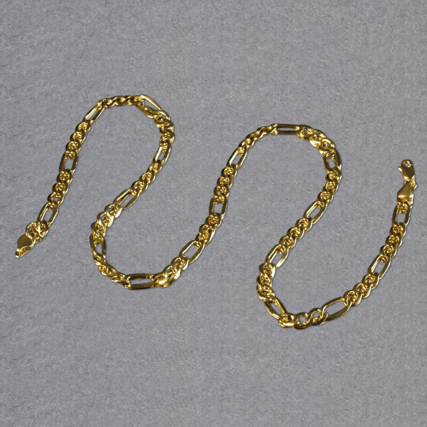 14k Yellow Gold Lite Figaro Chain (5.60 mm) - Coolpeacock
