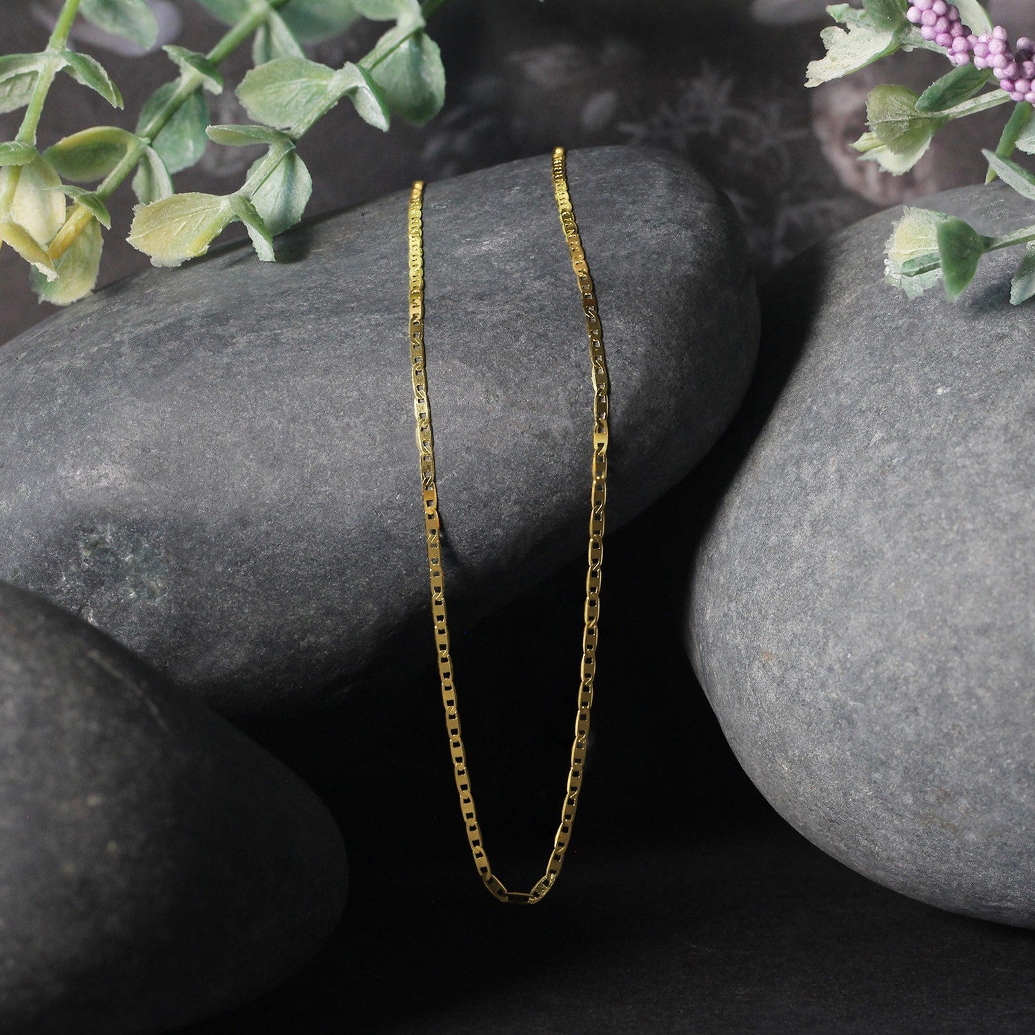 14k Yellow Gold Mariner Link Chain (1.20 mm) - Coolpeacock