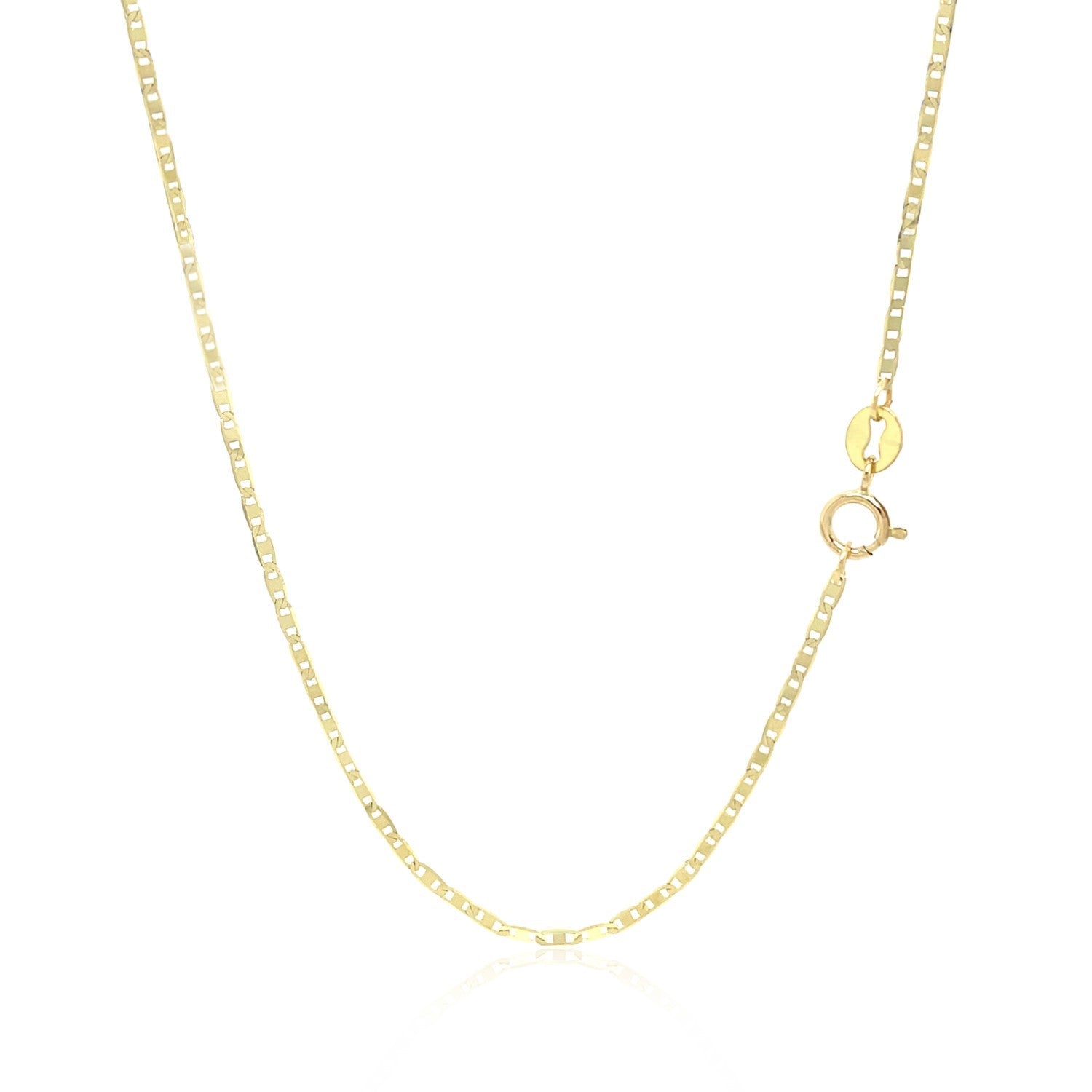 14k Yellow Gold Mariner Link Chain (1.20 mm) - Coolpeacock