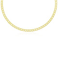 14k Yellow Gold Men's Necklace with Track Design Links - Coolpeacock