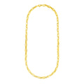 14k Yellow Gold Mens Paperclip Chain Necklace - Coolpeacock
