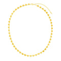 14k Yellow Gold Mirrored Heart Chain Necklace - Coolpeacock